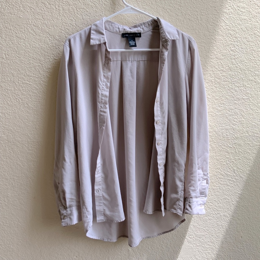 DONATED- Soft light gray button down